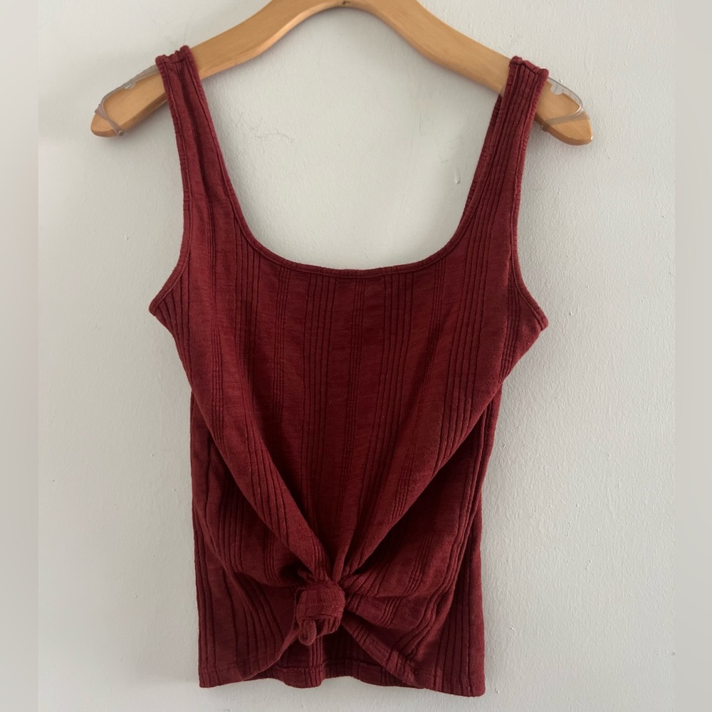 Y2K American Eagle Rust Ribbed Tank Sz XS